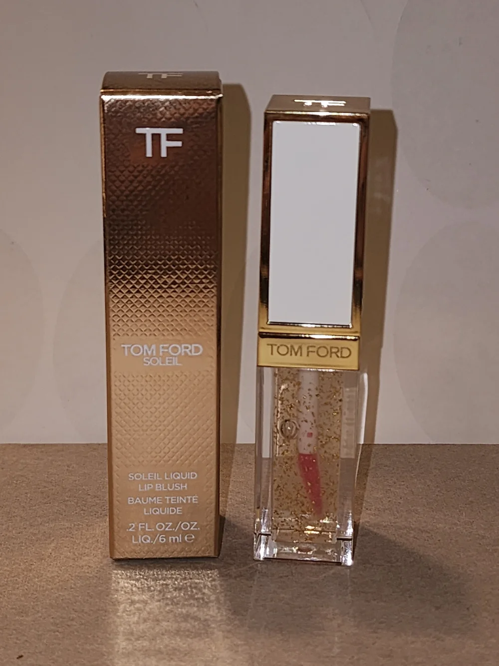 Tom Ford Soleil Liquid Lip Blush — Gold/Sheer Pink
